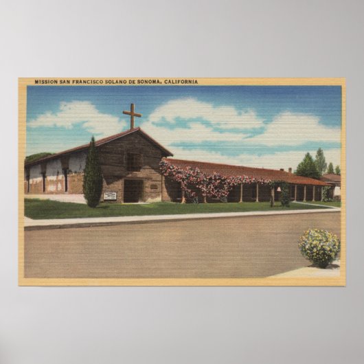 Sonoma, CA - Mission San Francisco Solano Poster (Voorkant)