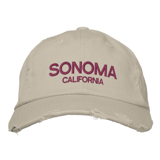 Sonoma California Distressed Baseball Pet (Voorkant)