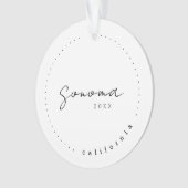 Sonoma, California Travel USA Simple Ornament (voorkant)