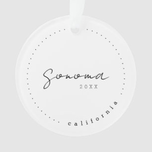 Sonoma, California Travel USA Simple Ornament
