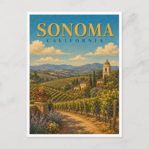 Sonoma California Wijnland GeoSaga Briefkaart