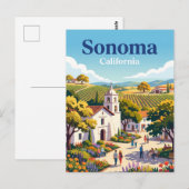 Sonoma Californië Briefkaart (Voorkant / Achterkant)