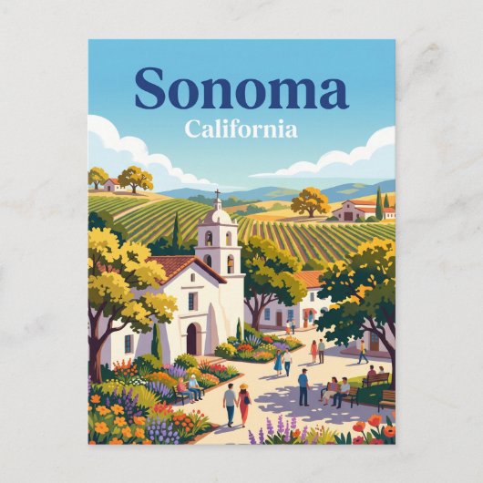 Sonoma Californië Briefkaart (Voorkant)