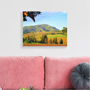 Sonoma County CA Wijngaarden, Canvas Afdruk