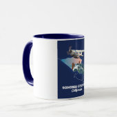 Sonoma County California-kaart Mok (Voorkant links)