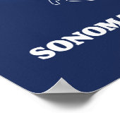 Sonoma County California-kaart Poster (Hoek)