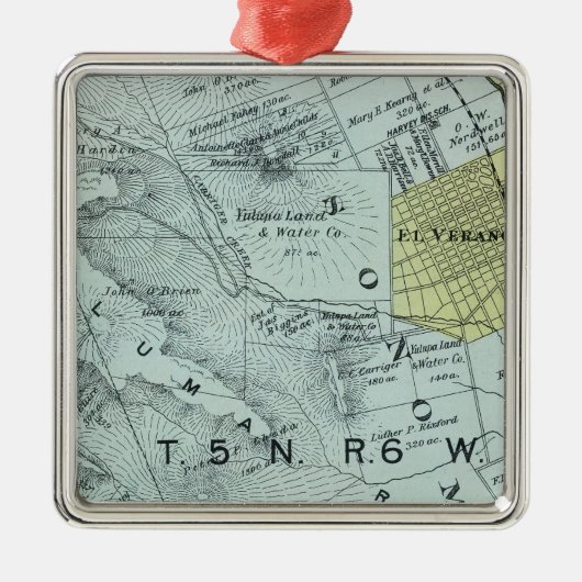 Sonoma County, Californië 26 Metalen Ornament (Voorkant)