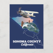 Sonoma County Californië kaart (Voorkant)