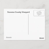 Sonoma County Vineyard Briefkaart (Achterkant)