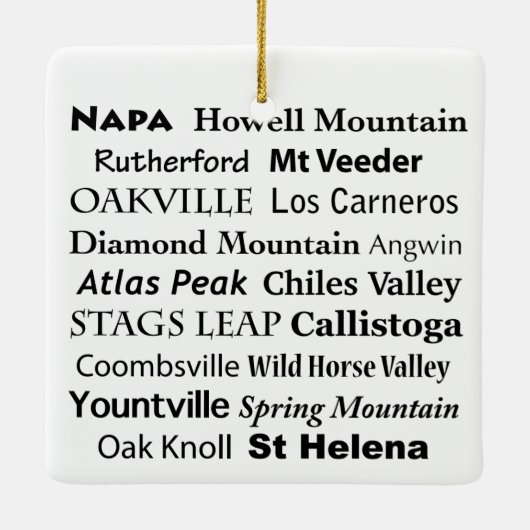 Sonoma en Napa Ornament (Achterkant)