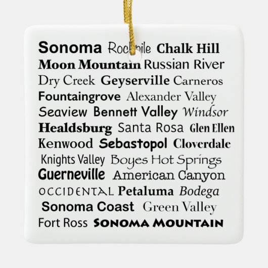 Sonoma en Napa Ornament (Voorkant)