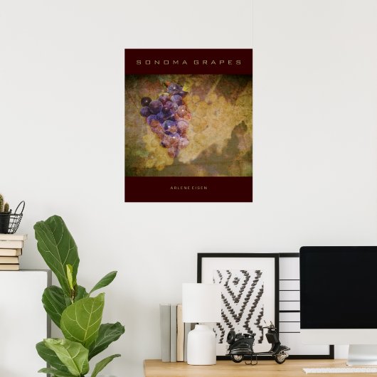 Sonoma Grapes on Vine Poster (Thuiskantoor)