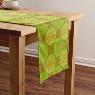 Sonoma Lime Green en Geel Korte Tafelloper