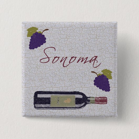 Sonoma magneet vierkante button 5,1 cm (Voorkant)