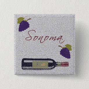 Sonoma Magnet Vierkante Button 5,1 Cm
