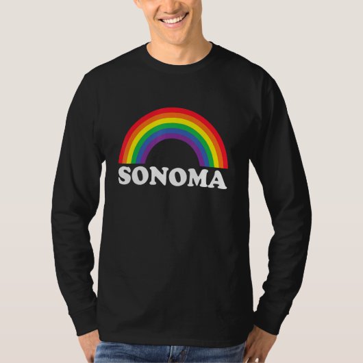 Sonoma Rainbow LGBTQ Gay Pride Lesbians Queer T-shirt (Voorkant)