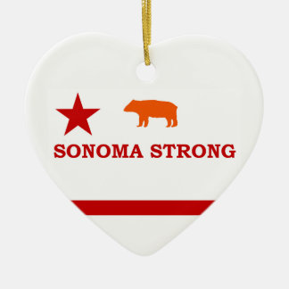 Sonoma sterke kerstversiering keramisch ornament