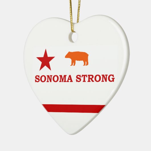 Sonoma sterke kerstversiering keramisch ornament (Links)