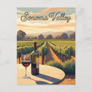 Sonoma Valley California Reizen Briefkaart