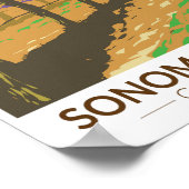 Sonoma Valley California Vineyard Travel  Poster (Hoek)