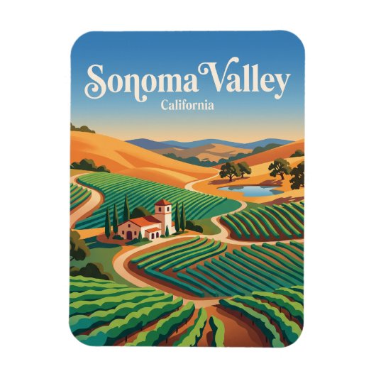 Sonoma Valley Californië Magneet (Verticaal)