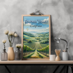 Sonoma Valley Californië Wijnland Poster