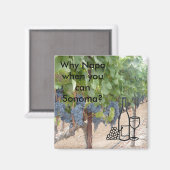 Sonoma Valley wijnliefhebbers Magneet (Voorkant / Achterkant)