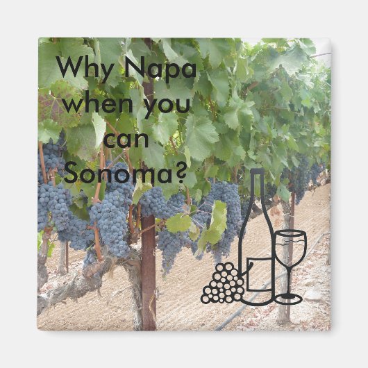 Sonoma Valley wijnliefhebbers Magneet (Voorkant)