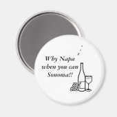 Sonoma Valley wijnliefhebbers Magneet (Voorkant / Achterkant)