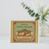Sonoma Vinegar, Adverteren etiket Briefkaart (Staand voorkant)