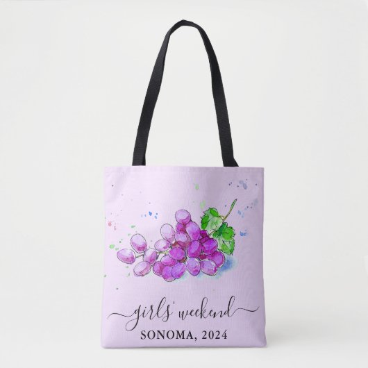 Sonoma Vineyard Winery Girls' Weekend Canvas tas (Voorkant)
