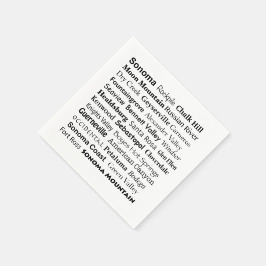 Sonoma Wijn Country servetten (Hoek)