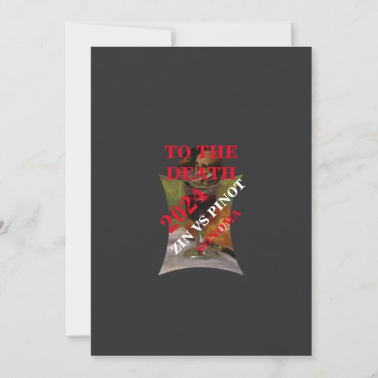 SONOMA WIJN VECHTCIRCUIT ZINFANDEL VS PINOT KAART (Achterkant)