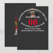 SONOMA WIJN VECHTCIRCUIT ZINFANDEL VS PINOT KAART (Voorkant / Achterkant)