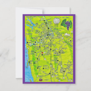 Sonoma wijnland wijngaarden ansichtkaart briefkaart