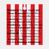 Sonoma Wine AVAs Ornament (Achterkant)