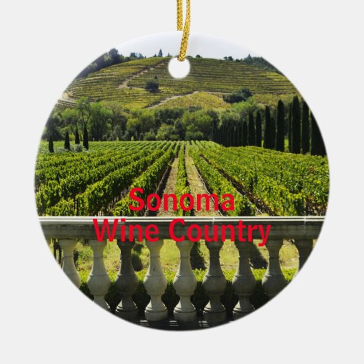 Sonoma Wine Country Christmas Ornament (Voorkant)