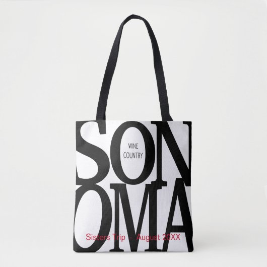 Sonoma Wine Country Tote Tote Bag (Voorkant)
