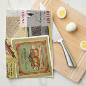  Sonoma Wine Labels Kitchen Towel Theedoek (Quarter Fold)