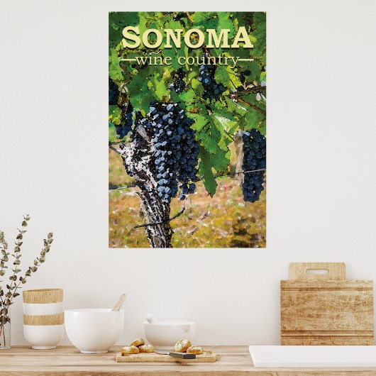 Sonoma Wine Land Poster (Keuken)