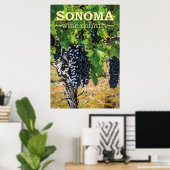 Sonoma Wine Land Poster (Thuiskantoor)