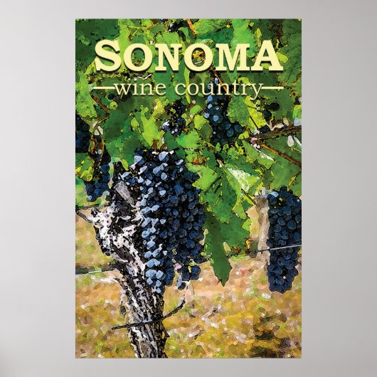 Sonoma Wine Land Poster (Voorkant)