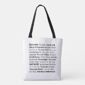 Sonoma Wine Land Tote Bag (Achterkant)