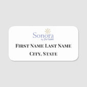 Sonora beroemd gemaakt door Del Webb Name Badge (Voorkant)