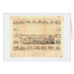 Sonora, CA. Panoramische kaart 1854 (1647A) - niet