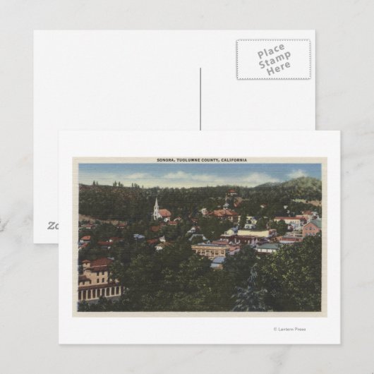 Sonora, CaliforniaAerial ViewSonora, CA Briefkaart (Voorkant / Achterkant)