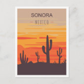 Sonora Mexico Art Vintage Travel Illustratie Briefkaart (Voorkant)
