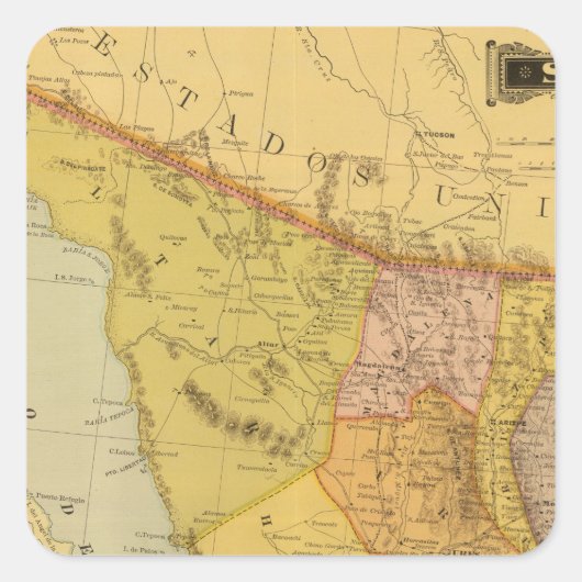 Sonora Vierkante Sticker (Voorkant)