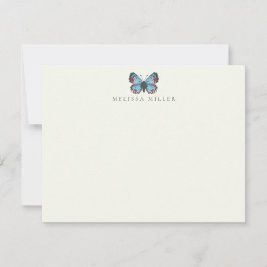 Sonoran Blue Butterfly-platte briefkaart (Voorkant)