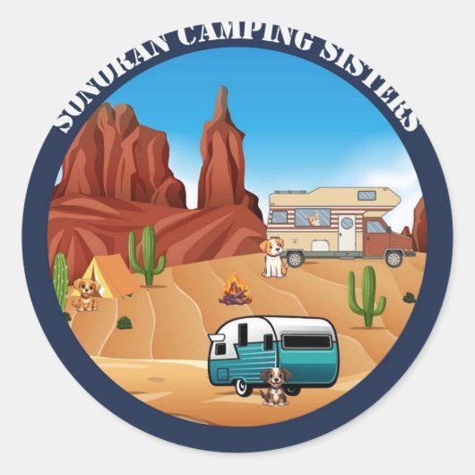 Sonoran Camping Zusters Stickers (Voorkant)
